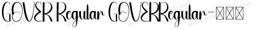 GOVER Regular GOVERRegular字体转换